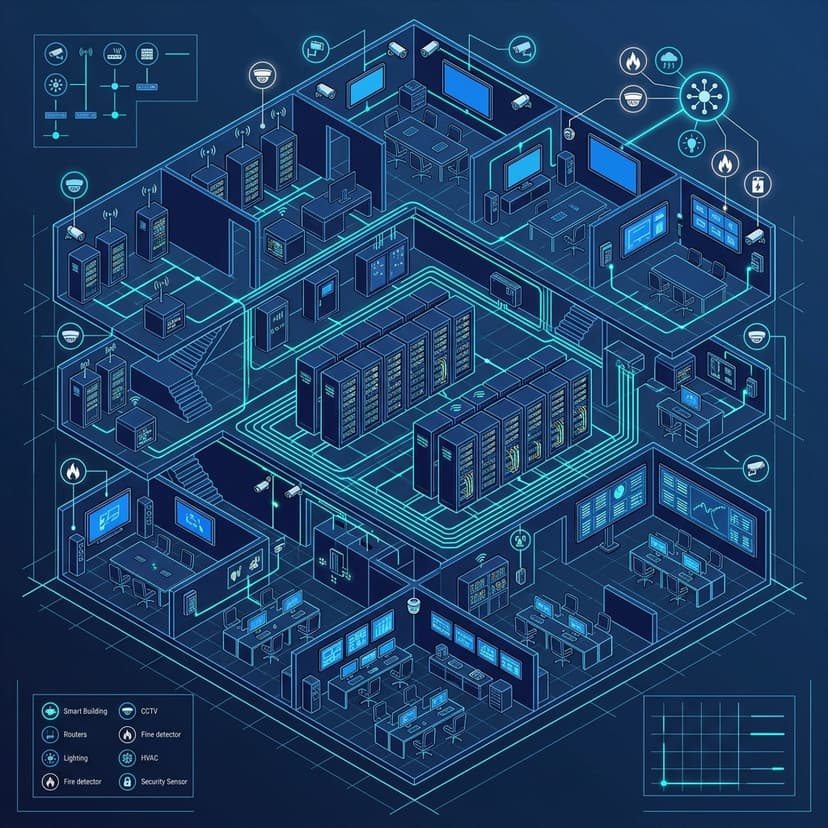 Enterprise Solutions catalog illustration representing integrated networks